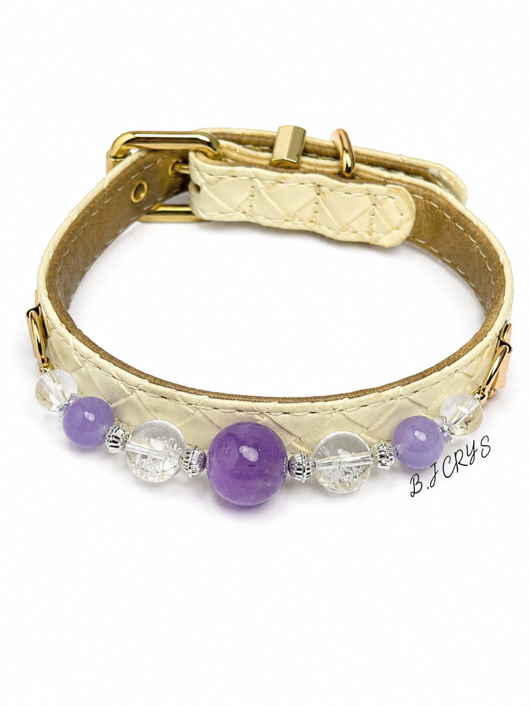 Amethyst Azeztulite Healing Pet Collar