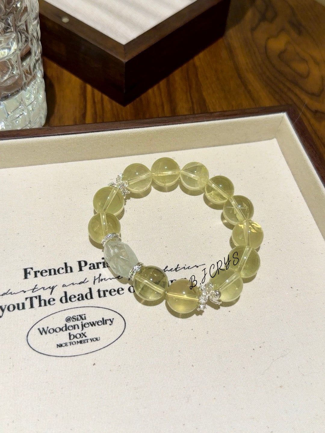 Freeform Citrine & Green Fluorite Bracelet