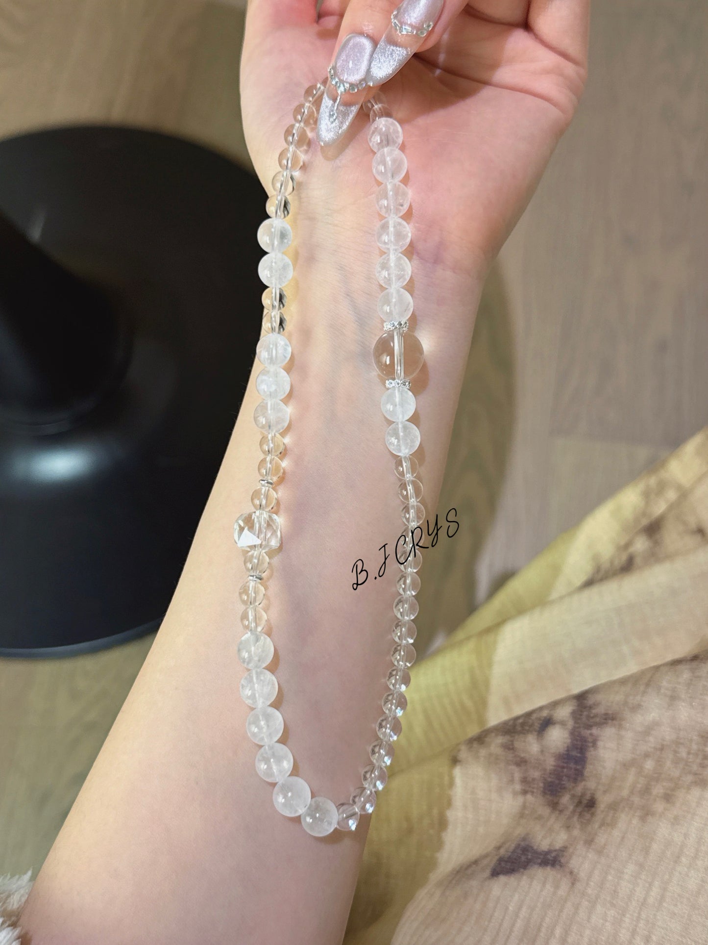 Clear Quartz & White Phantom Bracelet