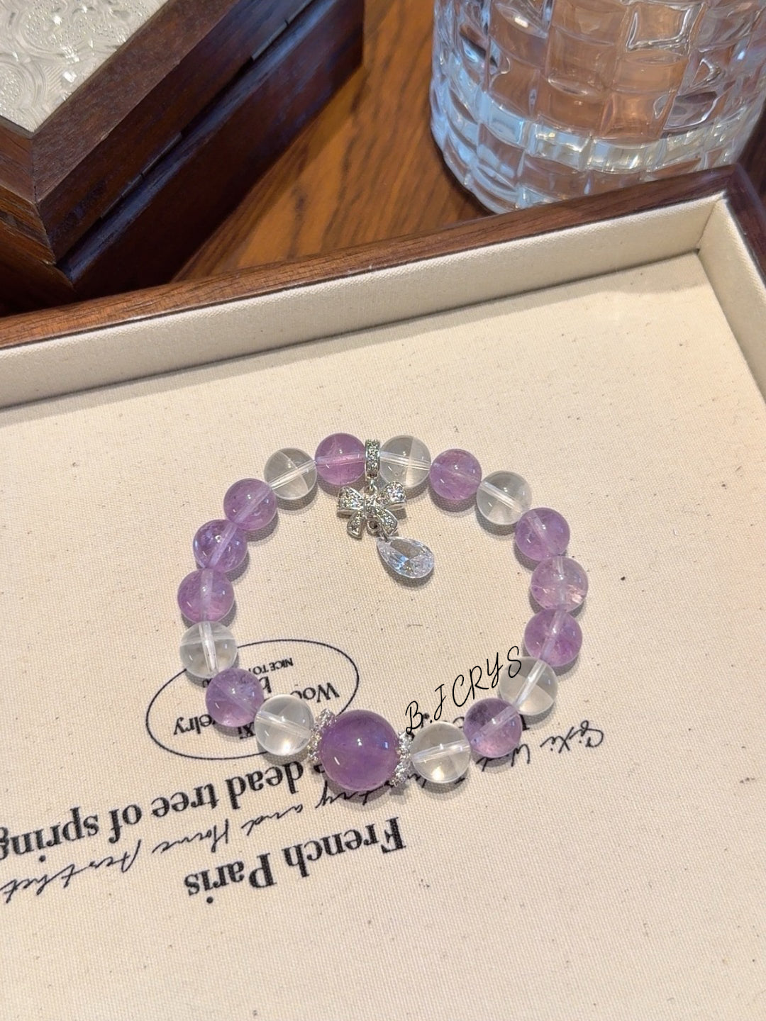 Amethyst & Clear Quartz Bracelet