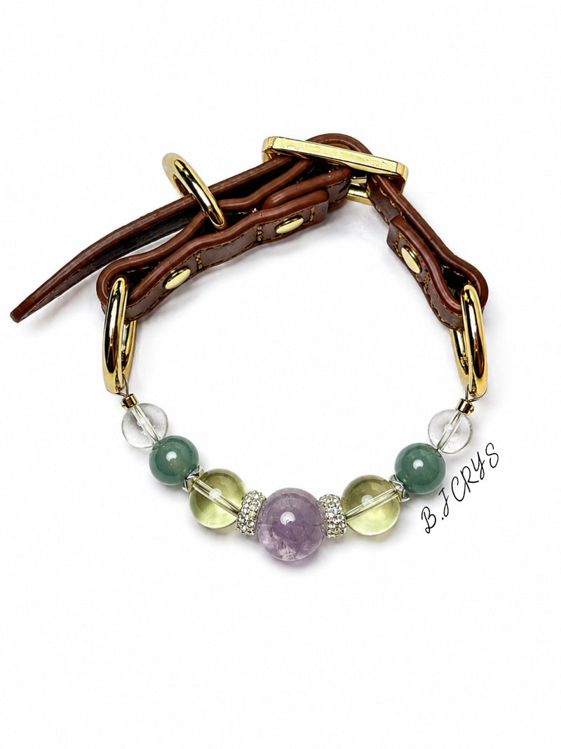 Amethyst Citrine Hetian Jade Pet Collar