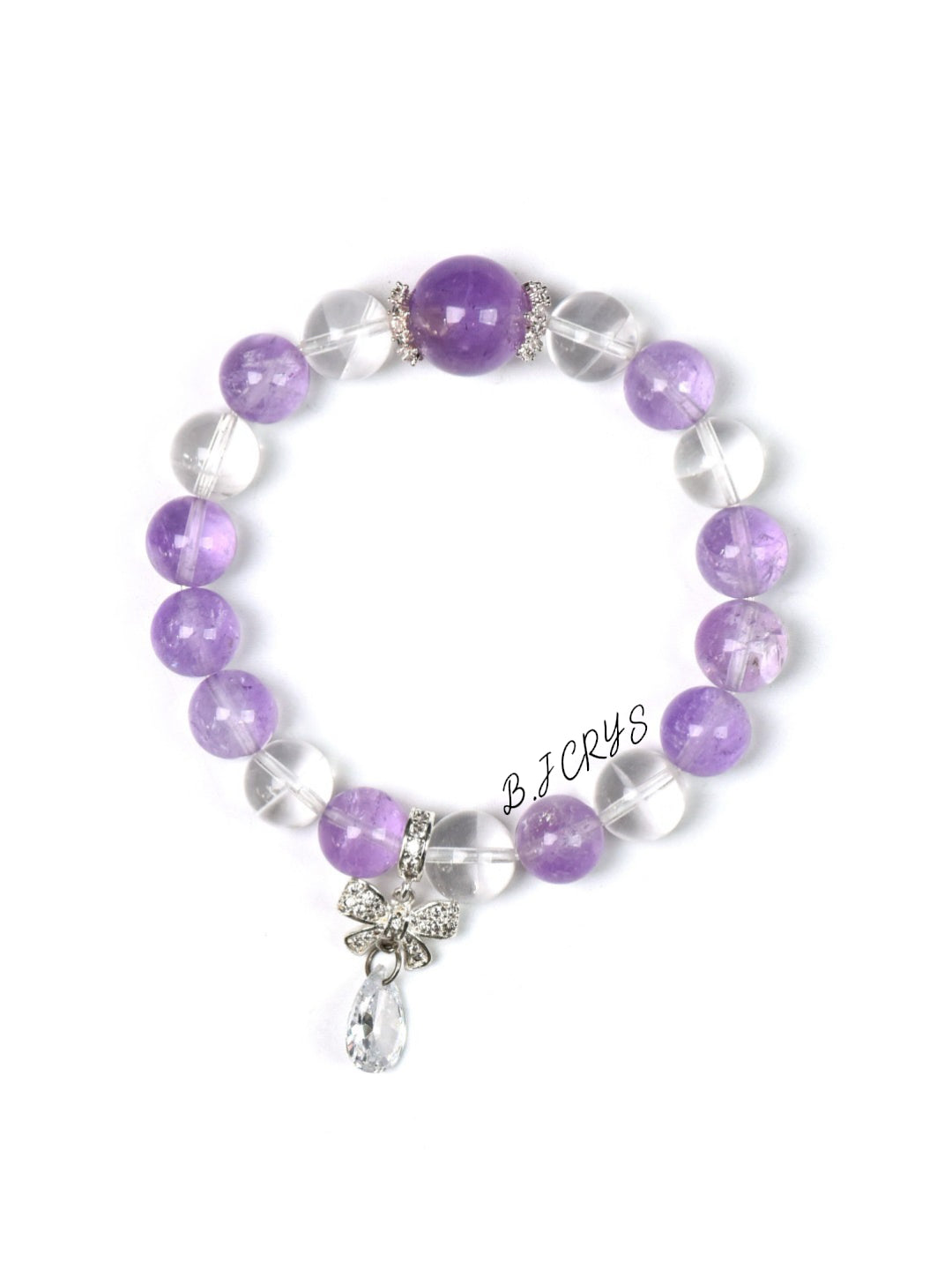 Amethyst & Clear Quartz Bracelet