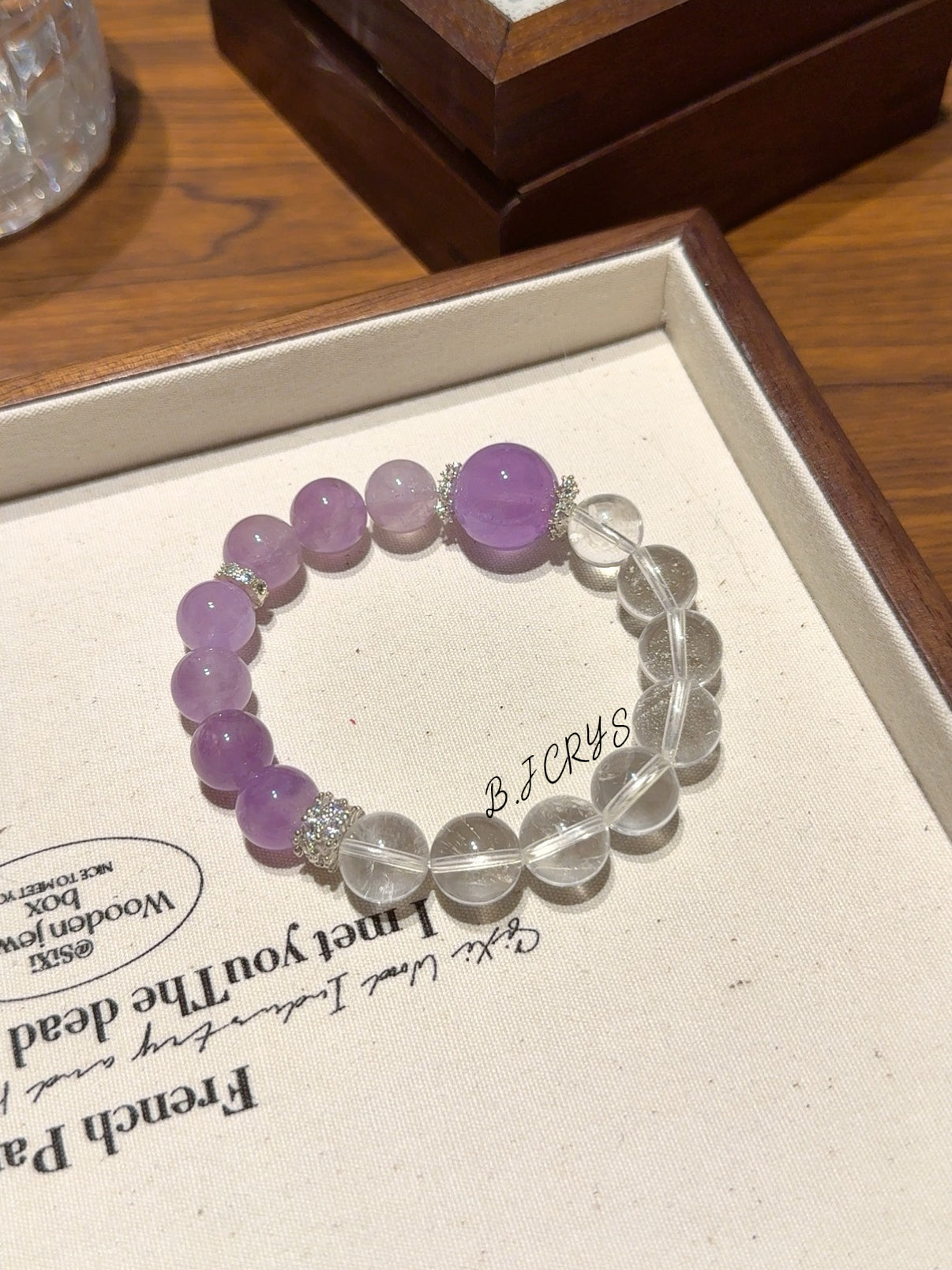 Amethyst & Clear Crystal Bracelet