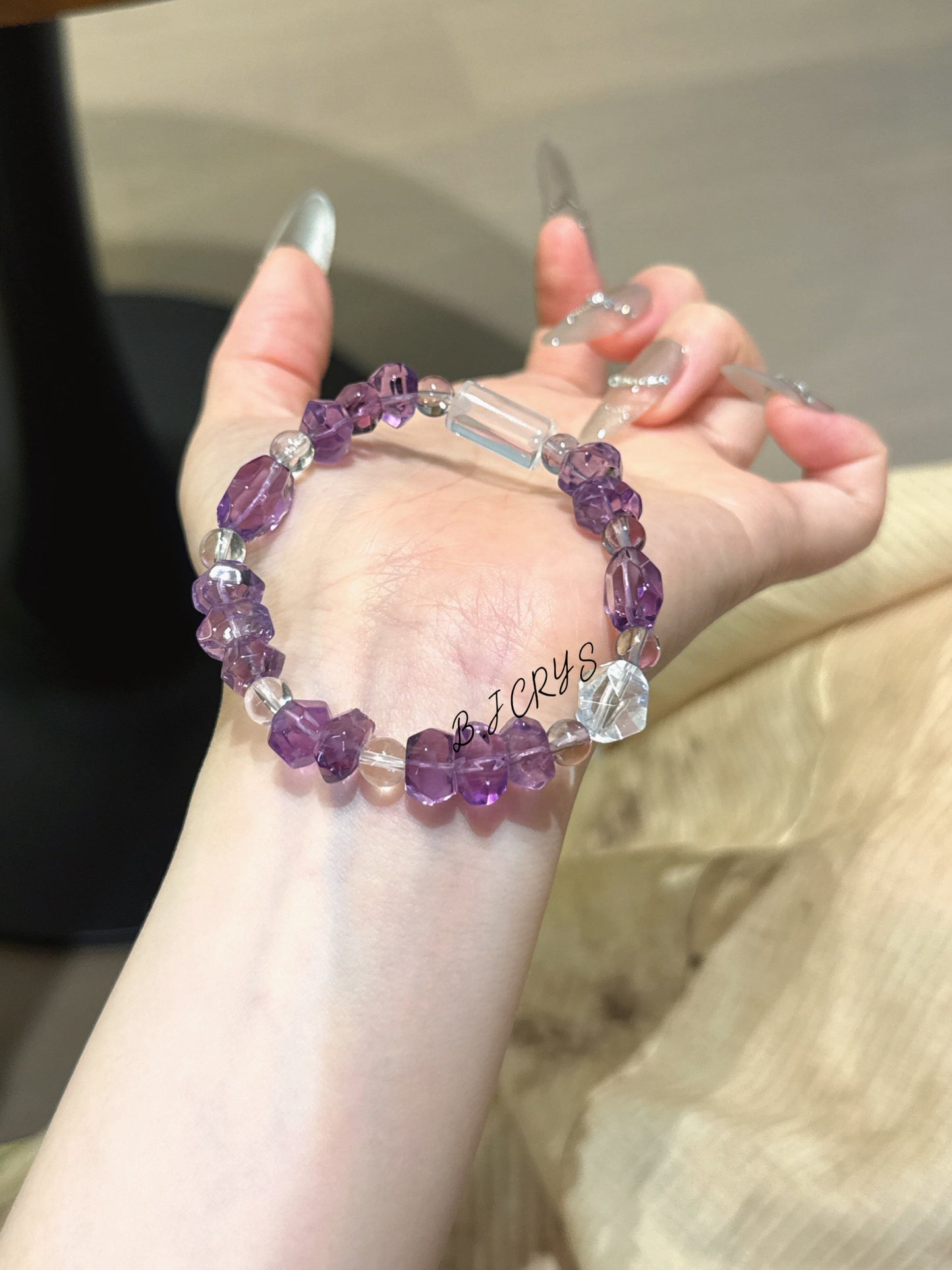 Faceted Amethyst Bracelet