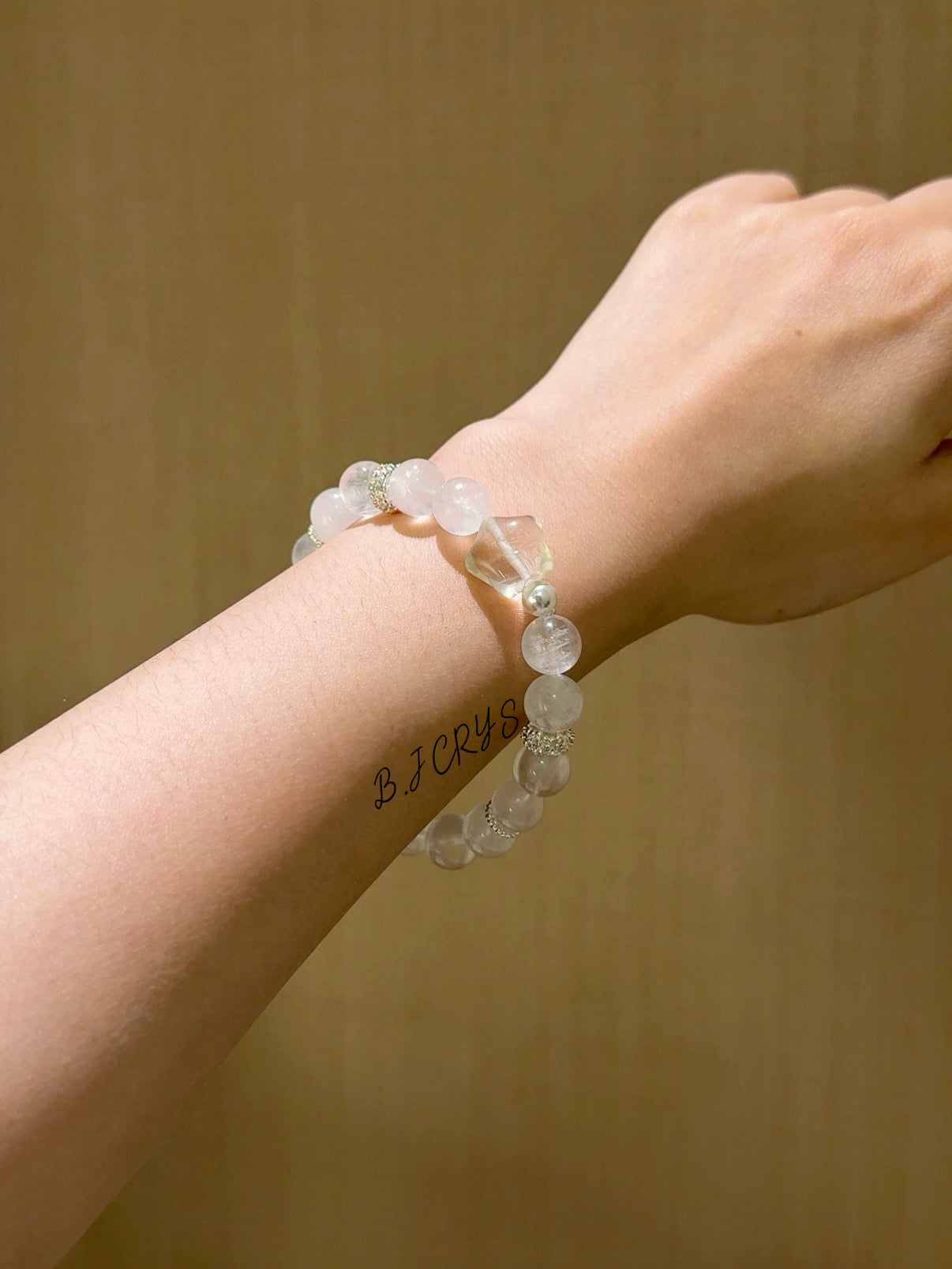 Blue Moonstone, Shell Pearl & Citrine Star Bracelet