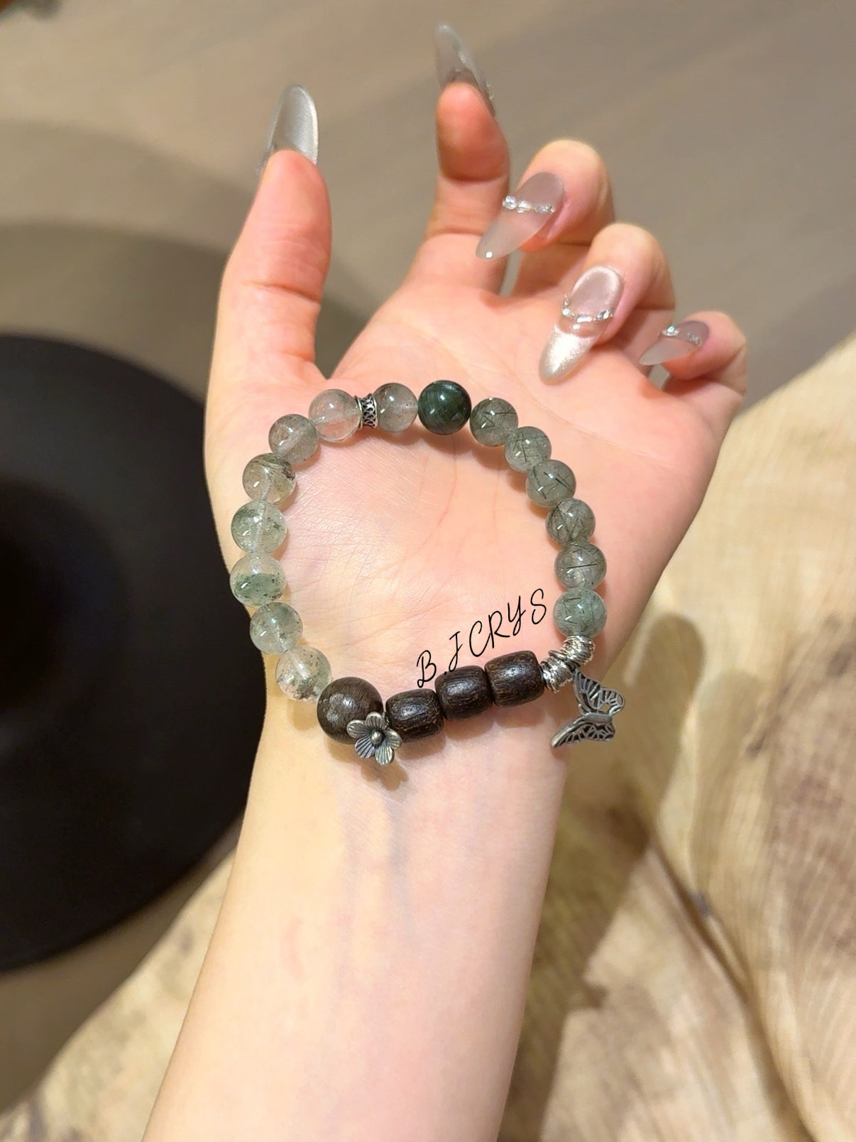 Green Phantom & Agarwood Bracelet