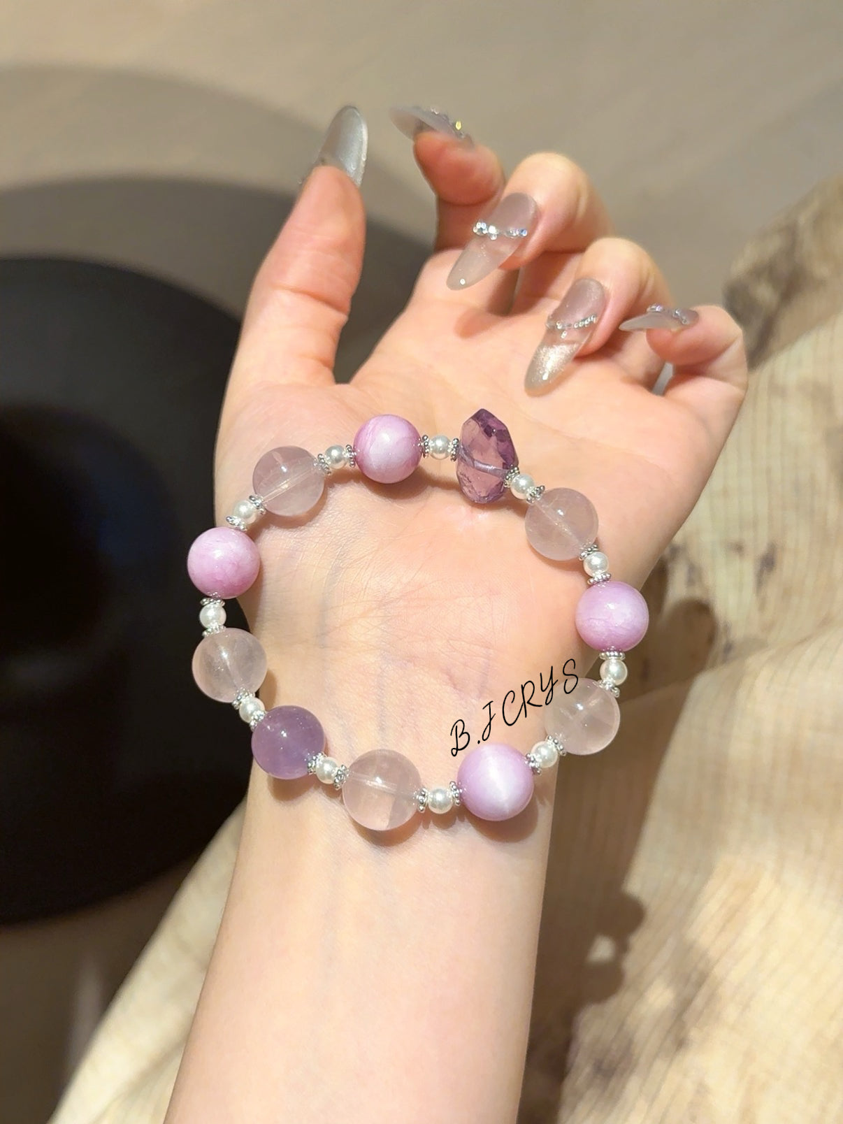 Kunzite & Amethyst Bracelet